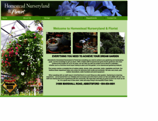 homesteadnurseryland.com screenshot