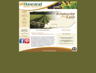homesteadrental.com screenshot
