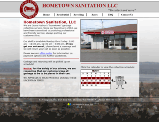 hometownsanitation.com screenshot