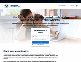 homewarranty.firstam.com screenshot