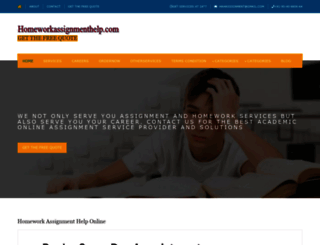 homeworkassignmenthelp.com screenshot
