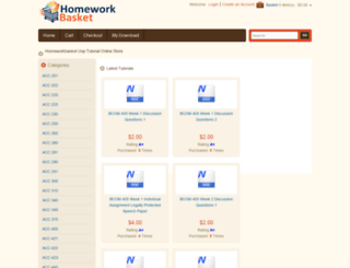 homeworkbasket.com screenshot