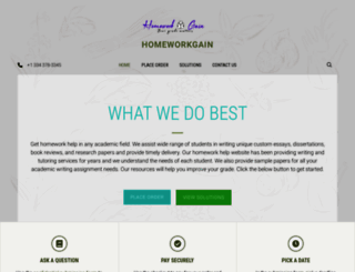 homeworkgain.com screenshot