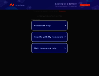 homeworkholics.com screenshot
