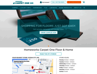 homeworkscarpetoneoceancity.com screenshot