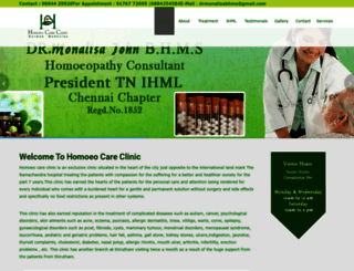 homoeocareclinic.com screenshot