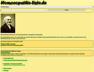 homoeopathie-liste.de screenshot