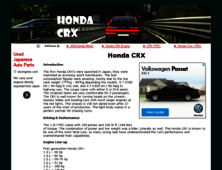honda-crx.com screenshot