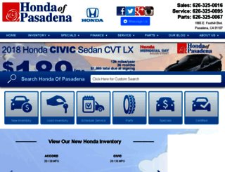 hondaofpasadena.com screenshot