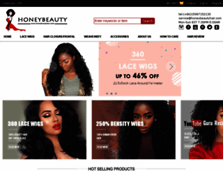 honeybeautyhair.com screenshot