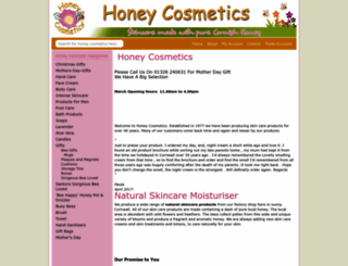 honeycosmetics.co.uk screenshot