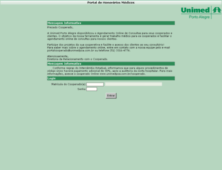 honorarios.unimedpoa.com.br screenshot