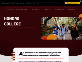honors.cofc.edu screenshot
