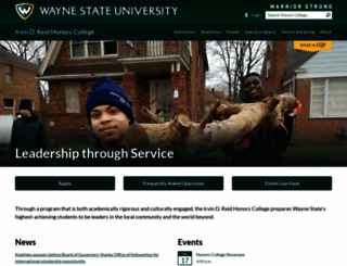 honors.wayne.edu screenshot
