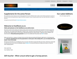 hoofstore.co.nz screenshot