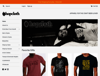 hopcloth.myshopify.com screenshot
