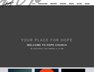 hopechurch.org screenshot
