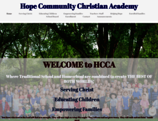 hopecommunitychristianacademy.org screenshot
