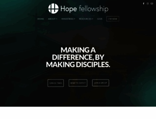 hopefellowship.com screenshot