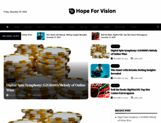 hopeforvision.org screenshot