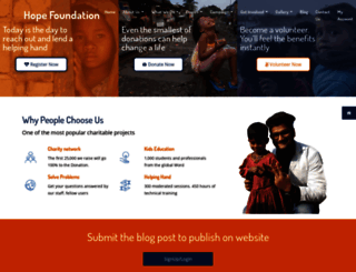 hopefoundationindia.org screenshot