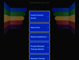 hopehealthclinic.com screenshot
