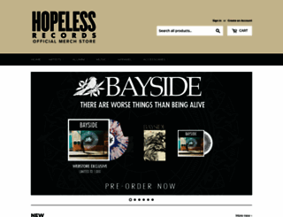 hopelessrecords.myshopify.com screenshot