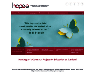 hopes.stanford.edu screenshot