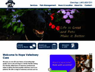 hopeveterinarycare.com screenshot