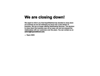 hopewebhost.com screenshot