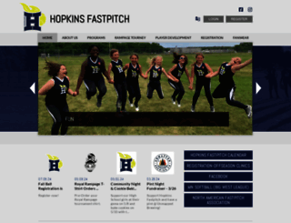 hopkinsfastpitch.com screenshot