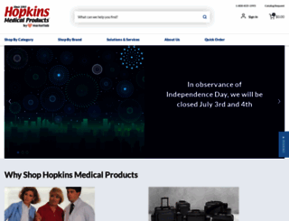 hopkinsmedicalproducts.com screenshot