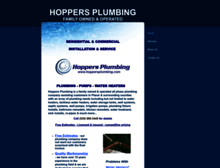 hoppersplumbing.com screenshot