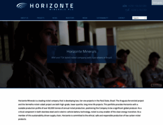 horizonteminerals.com screenshot
