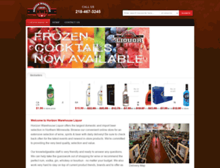 horizonwarehouseliquors.com screenshot