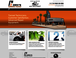 hornscollisioncenter.com screenshot