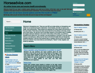 horseadvice.com screenshot
