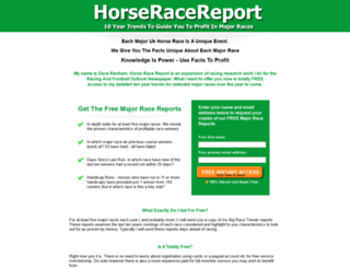 horseracereport.co.uk screenshot
