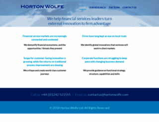 hortonwolfe.com screenshot