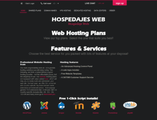 hospedajesweb.com screenshot