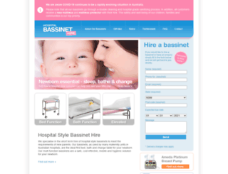 hospitalbassinethire.com.au screenshot