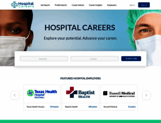 hospitalcareers.com screenshot