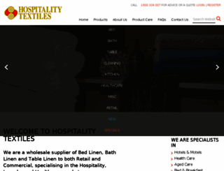 hospitalitytextiles.com.au screenshot