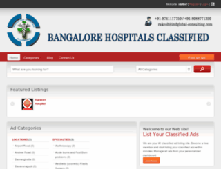 hospitalsinbangalore.in screenshot