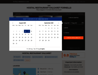 hostal-restaurant-salgaret.fornells.hotels-menorca.com screenshot