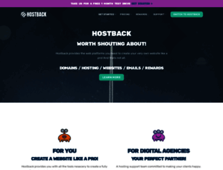 hostback.co.uk screenshot