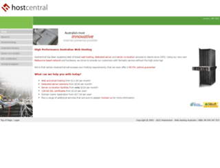hostcentral.net.au screenshot
