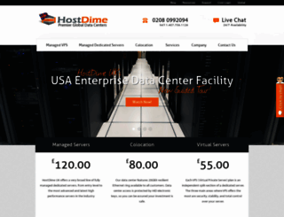 hostdime.co.uk screenshot