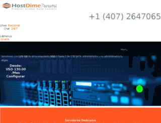 hostdime.com.pa screenshot