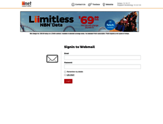 hostedmail.iinet.net.au screenshot